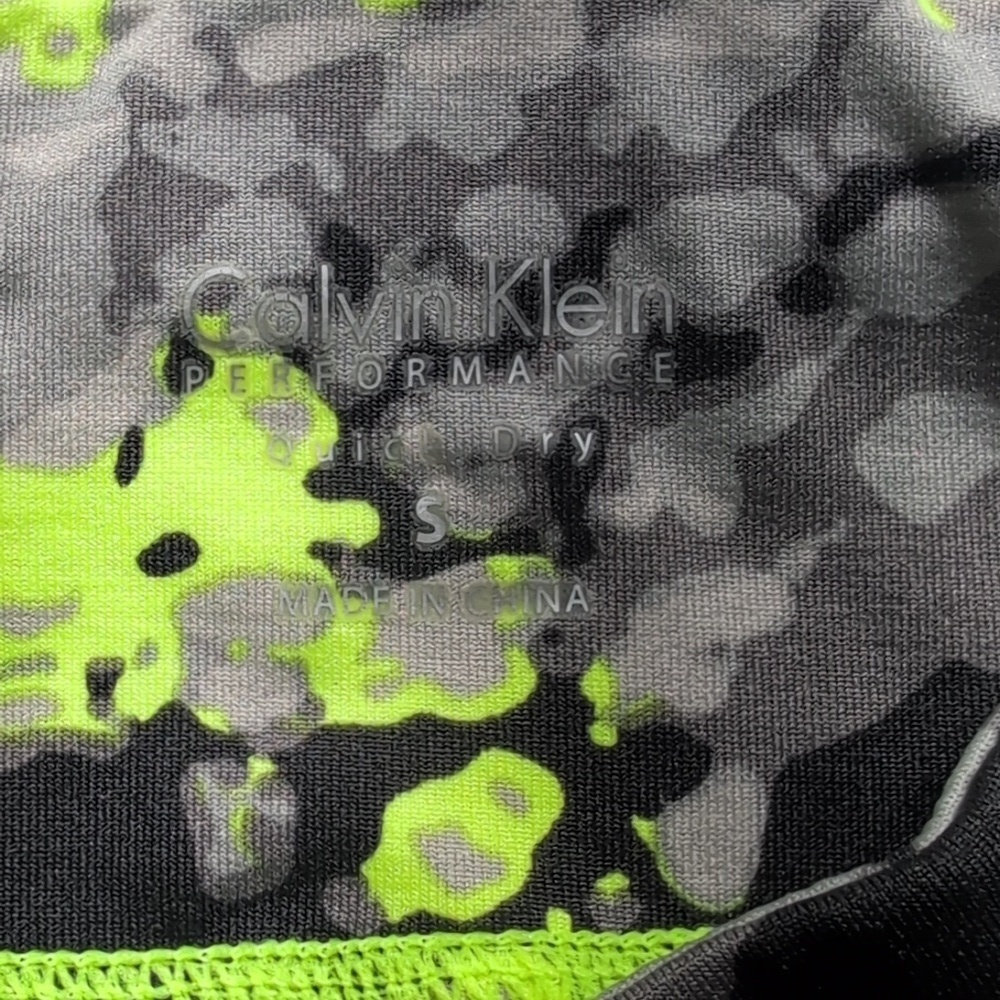 Calvin Klein Performance Gray and Neon Green Leggings Size Small - Picture 3 of 7